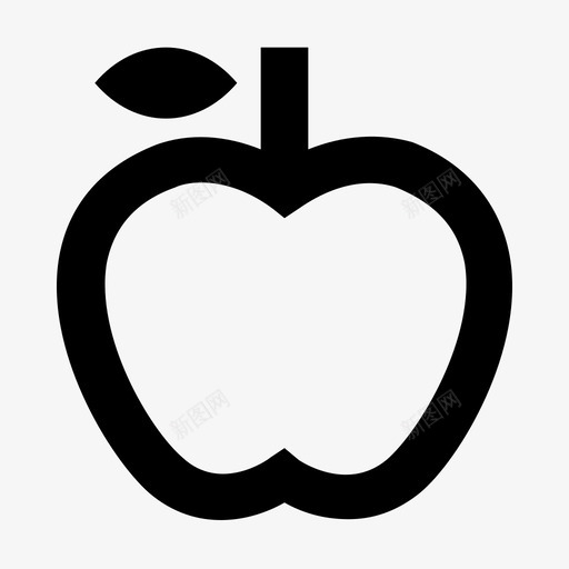 苹果食品水果图标svg_新图网 https://ixintu.com 健康食品 奶奶 果园 果皮 水果 红色美味 苹果 营养 食品 食品饮料材料设计图标