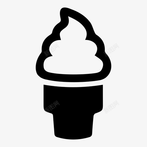 冰淇淋美食偶像图标svg_新图网 https://ixintu.com 冰淇淋 美食偶像