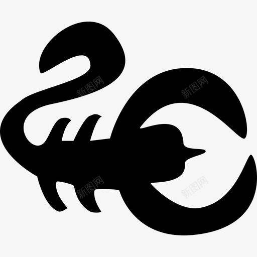 蝎子星座形状动物十二生肖图标svg_新图网 https://ixintu.com 动物 十二生肖 蝎子星座形状