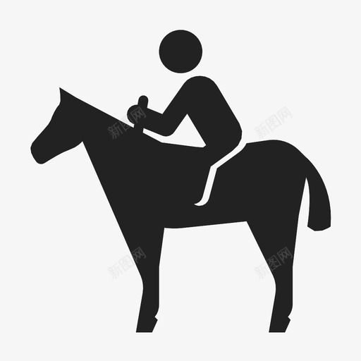 骑马的老西部的农场的图标svg_新图网 https://ixintu.com 农场的 定居者 牛仔 老西部的 马术的 骑马的
