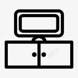 最新套房电视电视震动潮汐图标高清图片