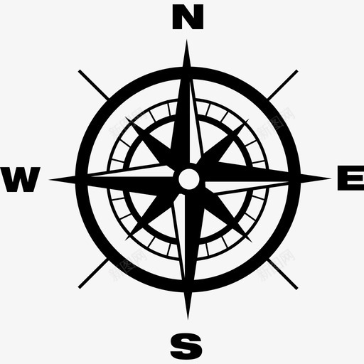 指南针与地球基点方向工具和器具图标svg_新图网 https://ixintu.com 地球图标 工具和器具 指南针与地球基点 方向