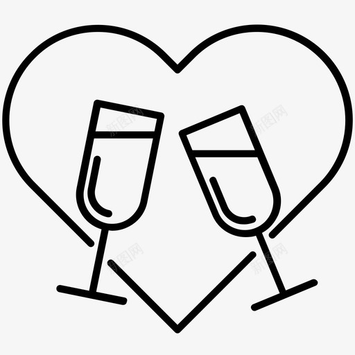 婚礼祝酒特殊日子图标svg_新图网 https://ixintu.com 婚礼 庆祝 情侣 户外 派对 特殊日子 祝酒 葡萄酒 香槟