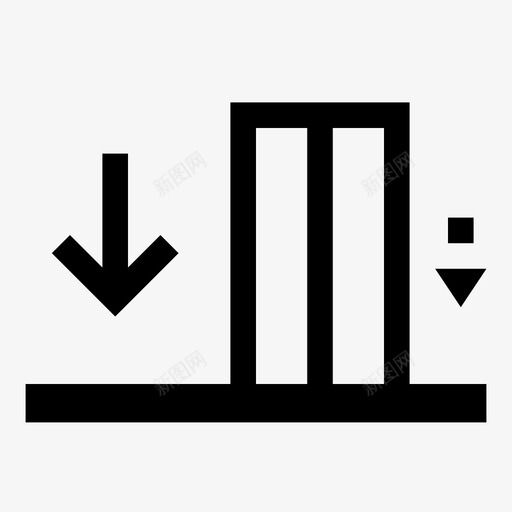 电梯下降模式方向图标svg_新图网 https://ixintu.com 下降 导航 方向 无线 最新技术 楼层下降 模式 潮汐 电梯 电梯下降 载波