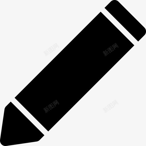 铅笔在对角线位置的黑色接口符号通用图标svg_新图网 https://ixintu.com 通用 铅笔在对角线位置的黑色接口符号