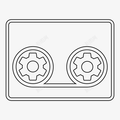 盒式录音带画外音图标svg_新图网 https://ixintu.com 盒式录音带画外音
