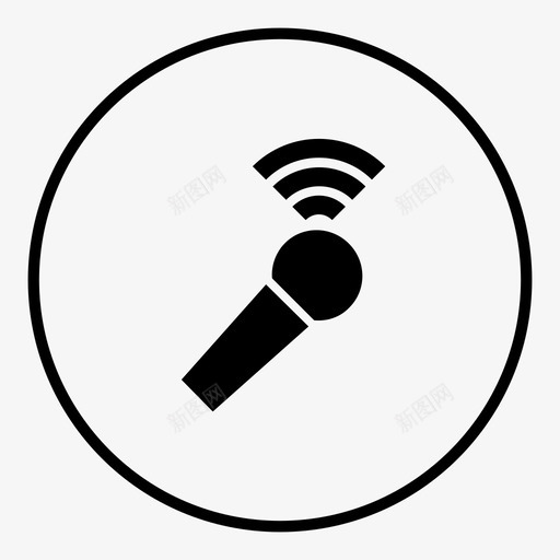 连接微型语音记录图标svg_新图网 https://ixintu.com 连接微型语音记录