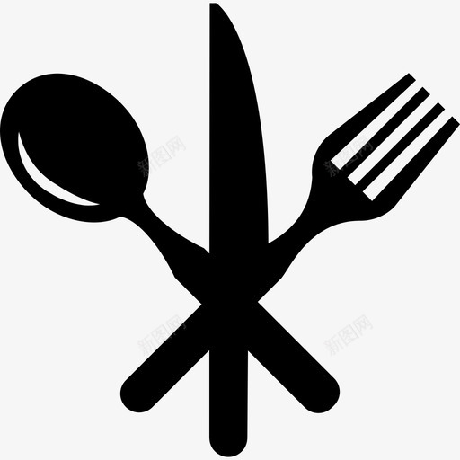 三件套餐具工具和用具厨房图标svg_新图网 https://ixintu.com 三件套餐具 厨房 工具和用具