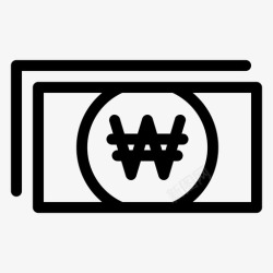 付款方式和额度韩元货币收入图标高清图片