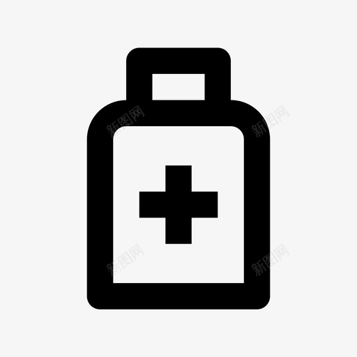 药品悸动爆发图标svg_新图网 https://ixintu.com crest 互联网 医疗和健康材料图标 医疗救助 医疗箱 急救箱 悸动 无线 爆发 药品