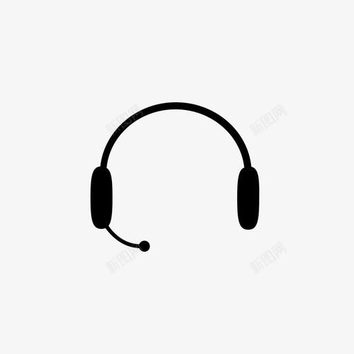 耳机扬声器话务员图标svg_新图网 https://ixintu.com 帮助 扬声器 支持 游戏 耳机 聊天 话务员 麦克风