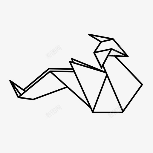 海怪动物折纸图标svg_新图网 https://ixintu.com 动物 大乌贼 折纸 折纸动物 海怪 粘液 鲸鱼 鳞片