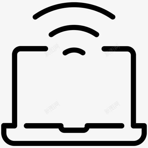 wifi连接设备图标svg_新图网 https://ixintu.com wifi 无线设备 消息 网络 设备 连接