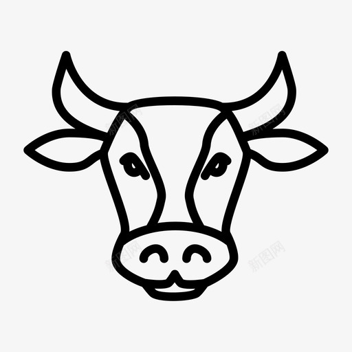 牛动物公牛图标svg_新图网 https://ixintu.com 公牛 农场 动物 哺乳动物 展品 牛 玩具 绘画