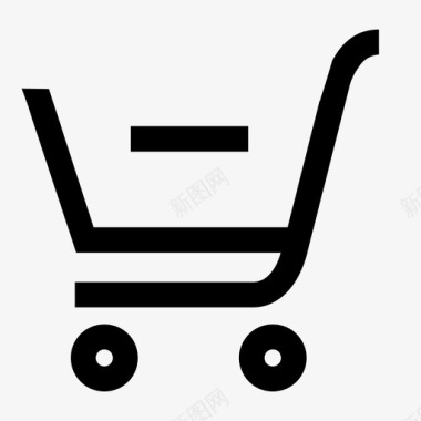 购物车减去购物电子商务图标图标