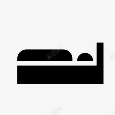 床休息枕头图标图标
