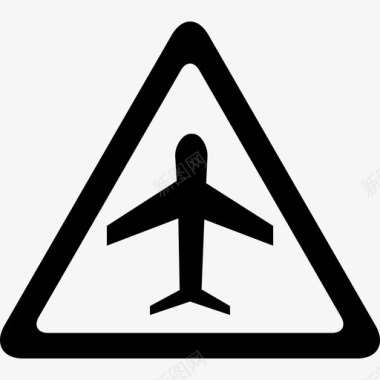 机场交通三角信号机标志信号装置图标图标