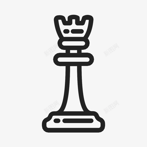 卢克1国际象棋图标svg_新图网 https://ixintu.com 1 卢克 国际象棋 棋子 游戏 策略