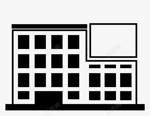 建筑办公工业建筑图标svg_新图网 https://ixintu.com 住宅 办公 城市 工业建筑 工作 工厂 建筑 楼层 部门