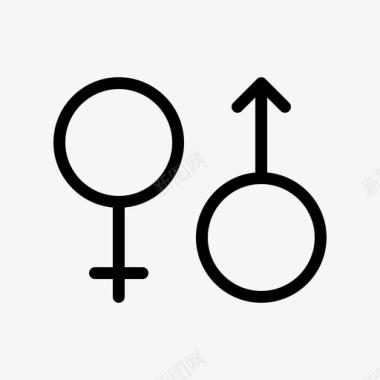 性别性生理学图标图标