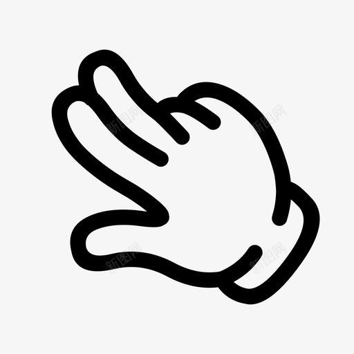 两个手指决斗刷卡图标svg_新图网 https://ixintu.com 两个手指 再见 决斗 刷卡 和平 对 手势 手套 是的