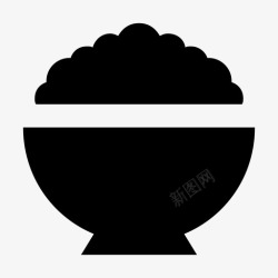沙拉材料碗谷类食品饼干图标高清图片