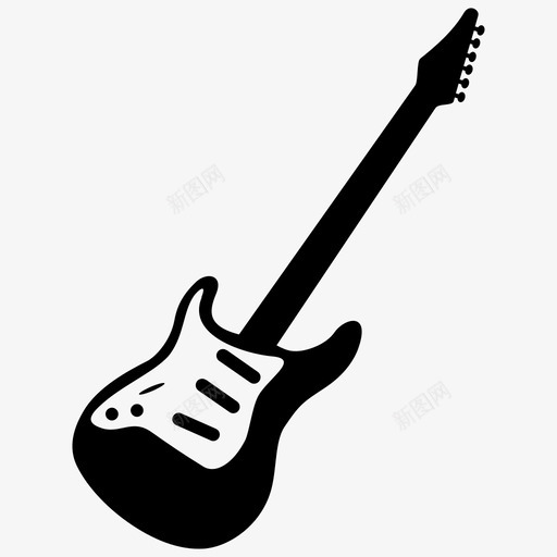 电吉他乐器音乐图标svg_新图网 https://ixintu.com 乐器 低音 吉他 声音 弦乐 摇滚 演奏 电吉他 音乐