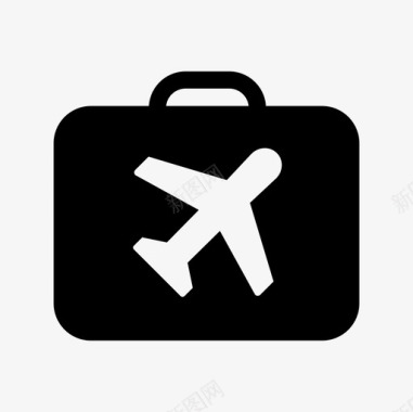 飞机行李飞机包图标图标