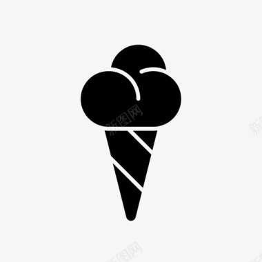 冰淇淋蛋卷悸动夏天图标图标