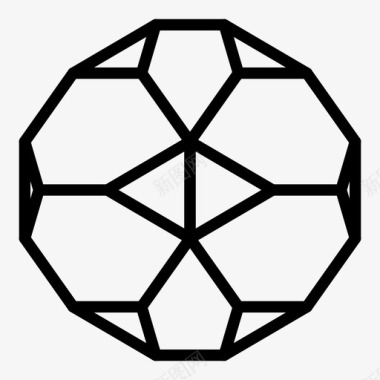 截断立方体三维三维图形图标图标