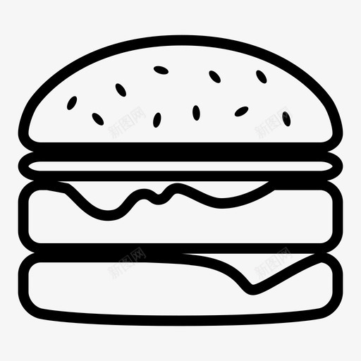 奶酪汉堡甜味多汁图标svg_新图网 https://ixintu.com 养殖 图像 多汁 奶酪汉堡 快餐 甜味 美国 食品 餐车