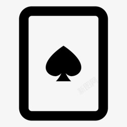 TCL王牌标识黑桃王牌售出扑克牌图标高清图片