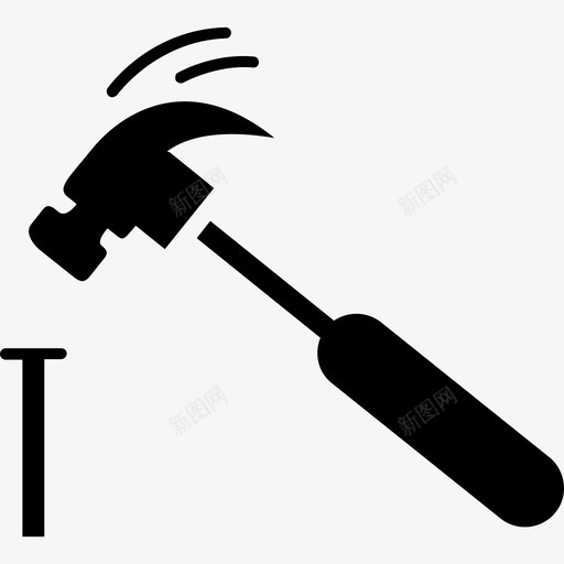锤子钉钉子工具和用具房屋用品图标svg_新图网 https://ixintu.com 工具和用具 房屋用品 锤子钉钉子