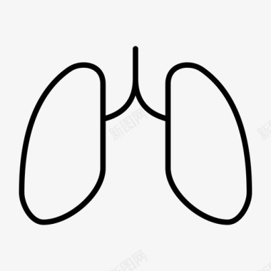 肺器官人图标图标