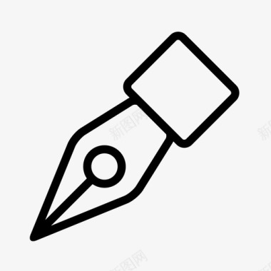 笔尖书写器笔工具图标图标
