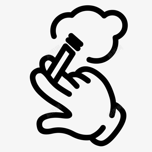 烟动作手图标svg_新图网 https://ixintu.com 动作 吸烟 情绪 手 手套 注意力 活动 烟 行动 雪茄