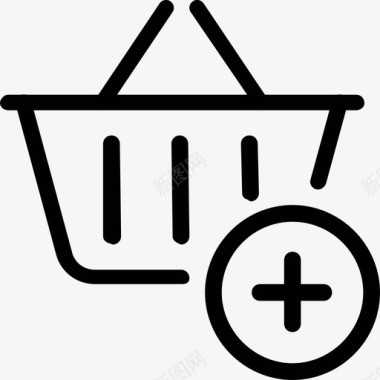 添加购物篮零售移动应用程序图标图标