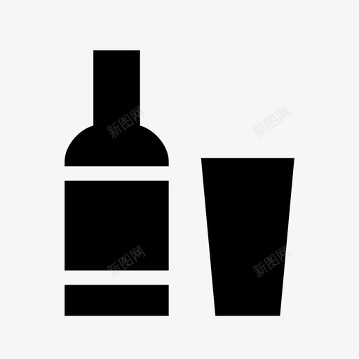 玻璃瓶子杯子图标svg_新图网 https://ixintu.com 公共标志 回收 图像 杯子 玻璃 瓶子 酒瓶