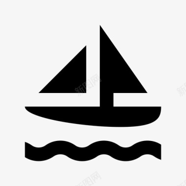 帆船快船游艇图标图标