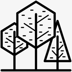 通用插图树木树木绘图震动图标高清图片