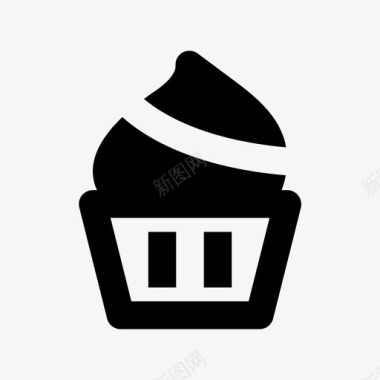 纸杯蛋糕一人蛋糕个人甜点图标图标