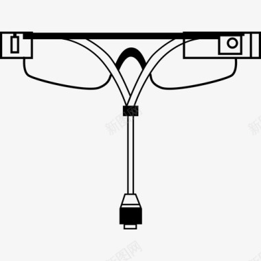 谷歌眼镜从后视图电脑谷歌眼镜图标图标