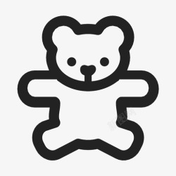 软玩具泰迪熊物品材料图标高清图片