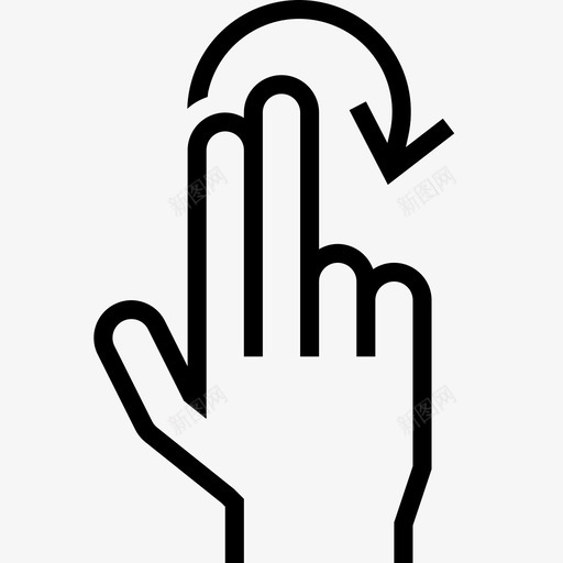 两个手指旋转重做不图标svg_新图网 https://ixintu.com 不 两个手指旋转 保持 出售 双 手势 粗体 重做 金色