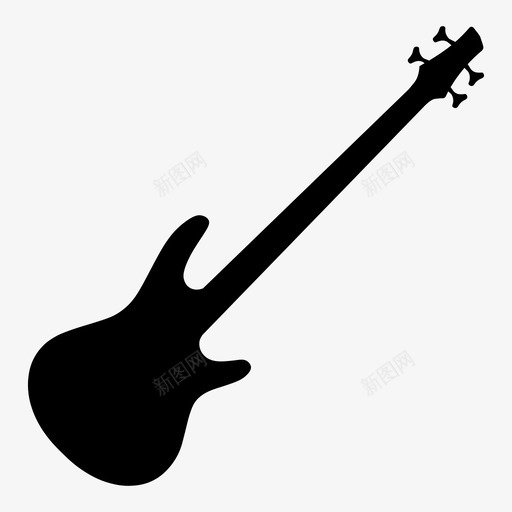 低音吉他音乐乐器图标svg_新图网 https://ixintu.com 乐器 低音吉他 深沉的声音 电 音乐 音乐会 音符