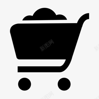 购物车满实购物电子商务图标图标