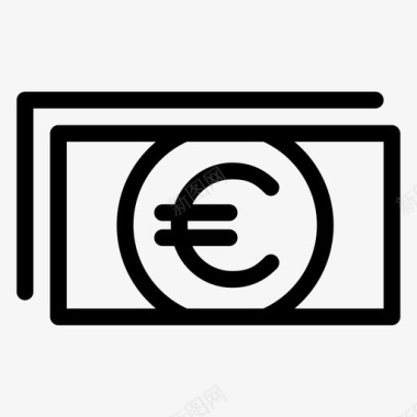 欧元付款方式货币图标图标
