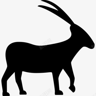 摩羯座山羊动物形状的十二生肖星座图标图标