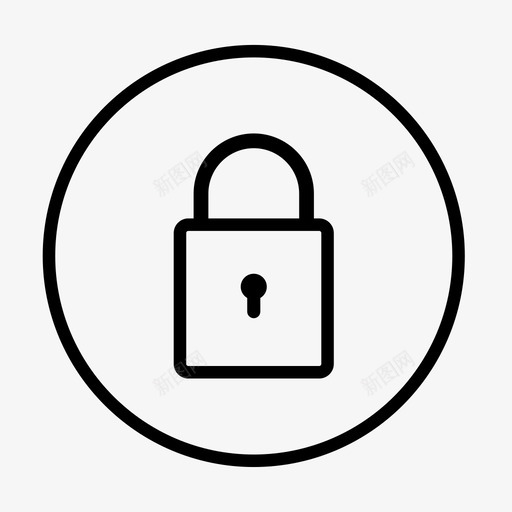 锁定阻止imagse图标svg_新图网 https://ixintu.com imagse 圆形网络图标 安全 锁 锁定 阻止