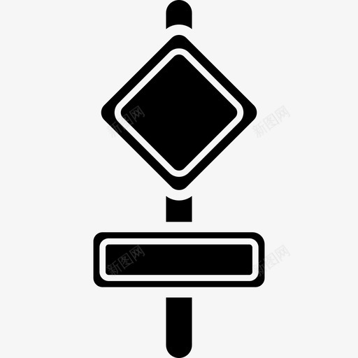 街道或路线信号标志信号装置图标svg_新图网 https://ixintu.com 信号装置 标志 街道或路线信号